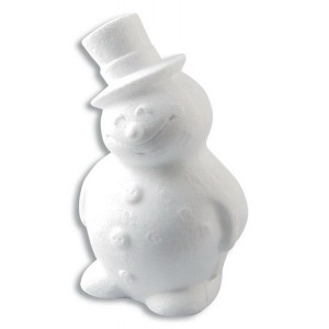Polystyrénový snehuliak, 16.5 cm, 1 ks