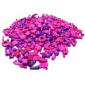 Korálky drevené 1000 ks, ružovo-fialové